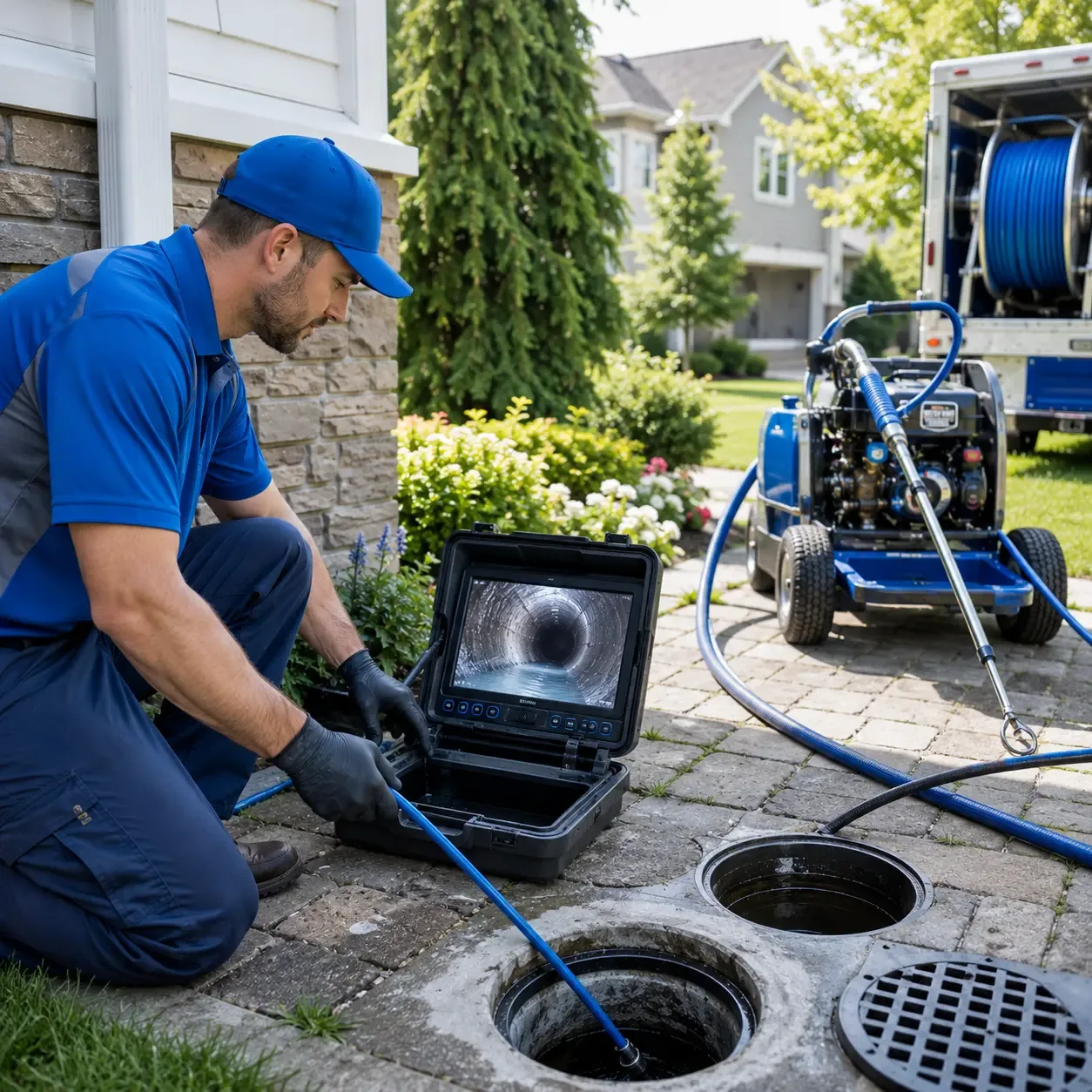 Outdoor drain cleaning professionals serving Nazareth, PA